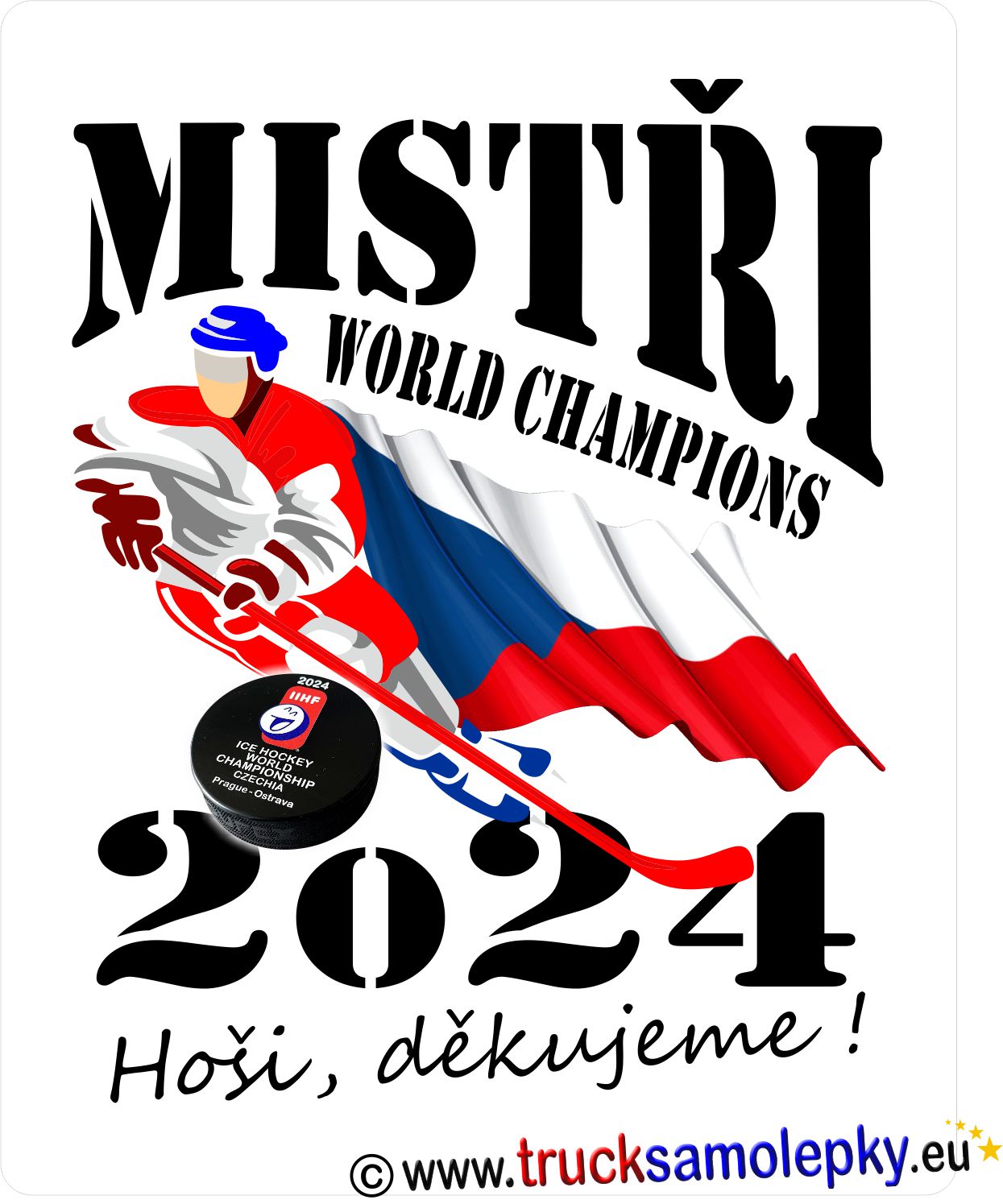 Samolepka MISTŘI 2024 - průhledná