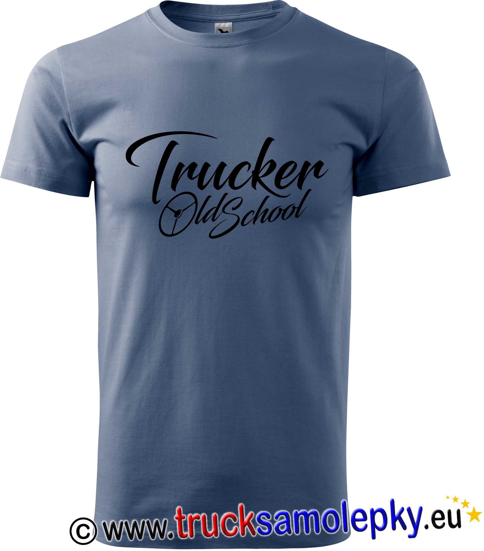 Truck tričko TRUCKER OLD SCHOOL v barvě denim