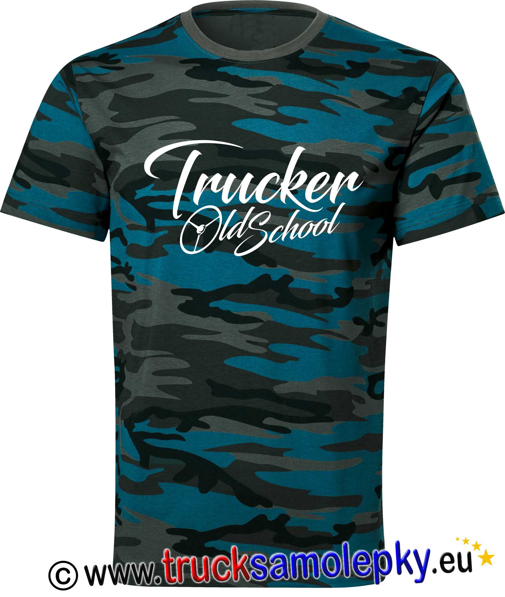 Truck tričko TRUCKER OLD SCHOOL v barvě  camouflage